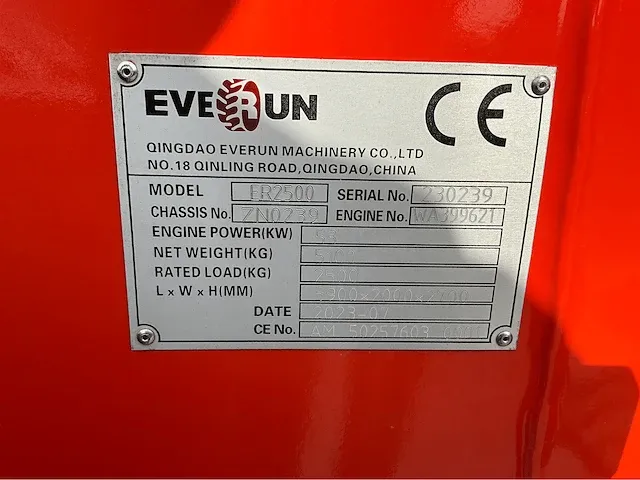 2023 everun er2500 4wd telescopische wiellader - afbeelding 39 van  46