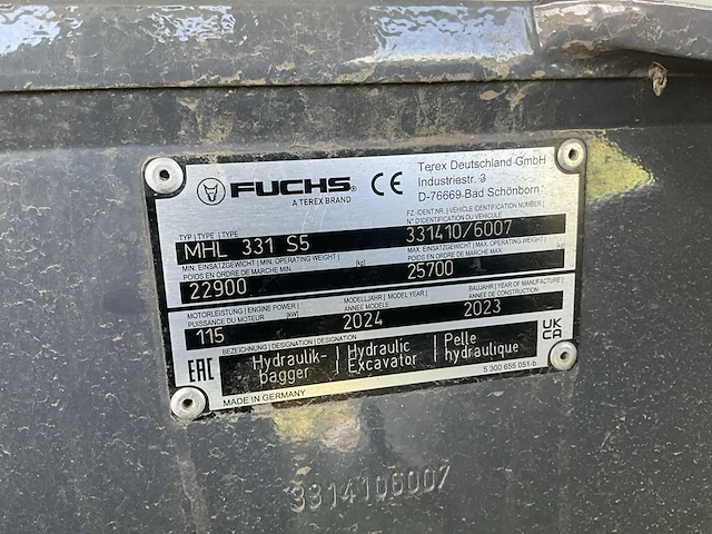 2023 fuchs mhl331 s5 op - en overslagkraan - afbeelding 58 van  63