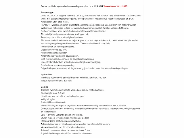 2023 fuchs mhl331 s5 op - en overslagkraan - afbeelding 59 van  63