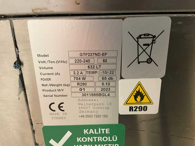 2023 ggmgastro premium gtf227nd-ef 4-deurs rvs vrieswerkbank - afbeelding 9 van  9