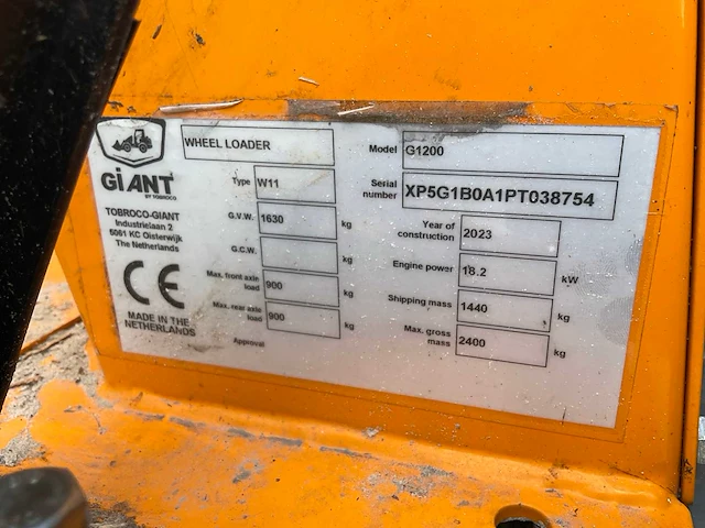 2023 giant g1200 minishovel - afbeelding 17 van  24