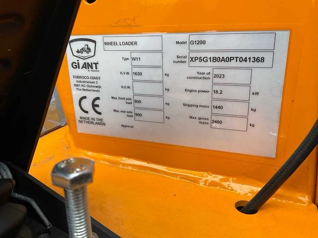 2023 giant g1200 shovel + bak - afbeelding 2 van  14