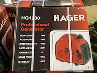 2023 hager hg 1200 noodstroomaggregaat - afbeelding 1 van  6