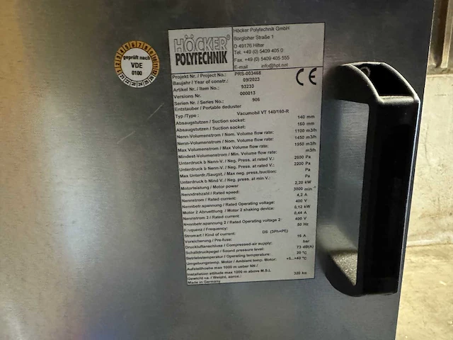 2023 hocker vacumobil vt 140-160 l mobiele stofafzuiging - afbeelding 6 van  6