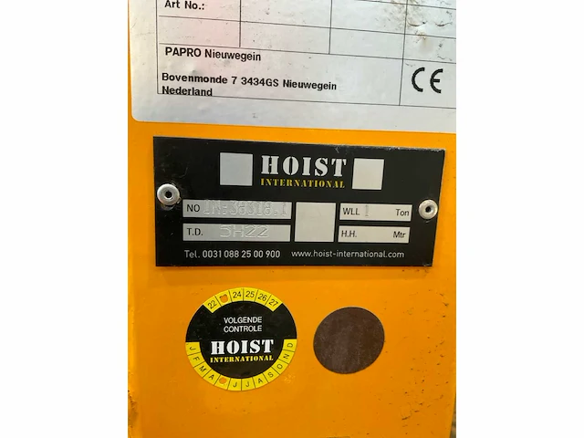 2023 hoist jn:38318.1 handstapelaar - afbeelding 8 van  9