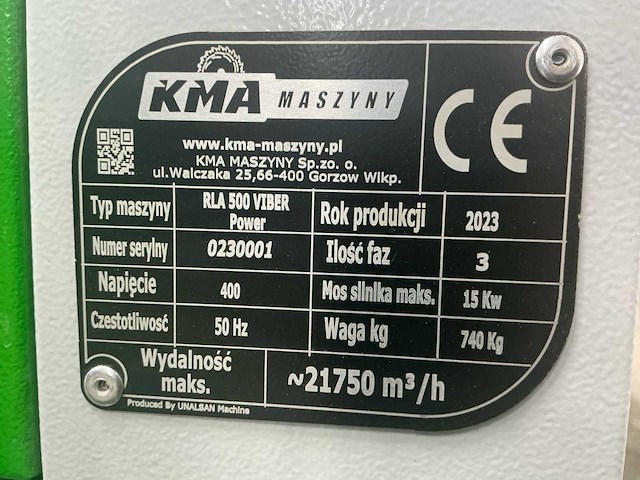 2023 holzing rla 500 viber power stationair afzuigsysteem 21750m³/h - afbeelding 11 van  19