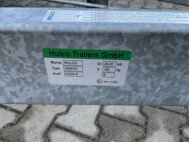 2023 hulco medax 2 - 3.0t hdkkv plateau aanhangwagen met oprijplaten - afbeelding 11 van  19