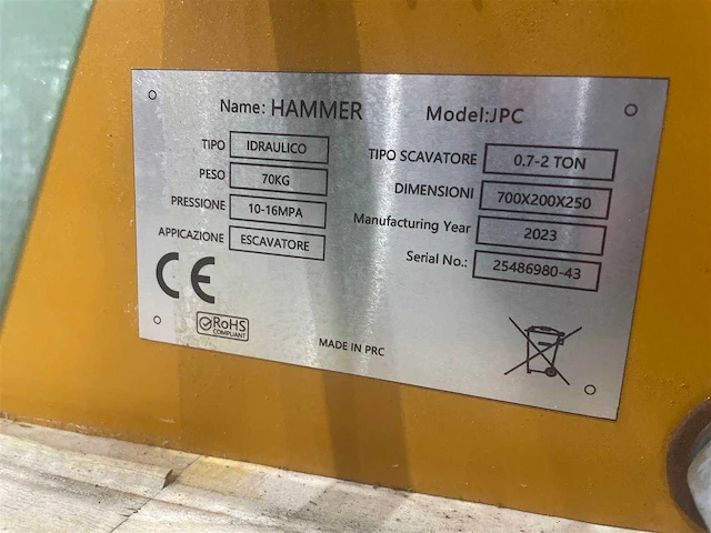 2023 jpc pc10 graafmachine met hydraulische breekhamer en extra bakken - afbeelding 17 van  20