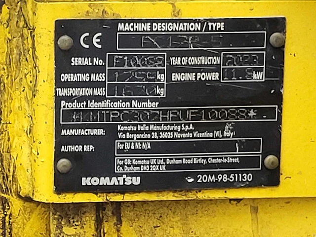 2023 komatsu pc 17r-s minigraafmachine - afbeelding 17 van  17