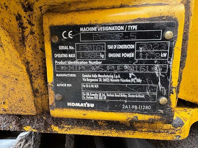 2023 komatsu pc 20r-5 minigraafmachine - afbeelding 14 van  14