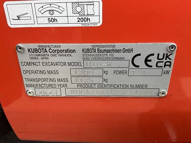 2023 kubota u10-5 minigraafmachine - afbeelding 6 van  18