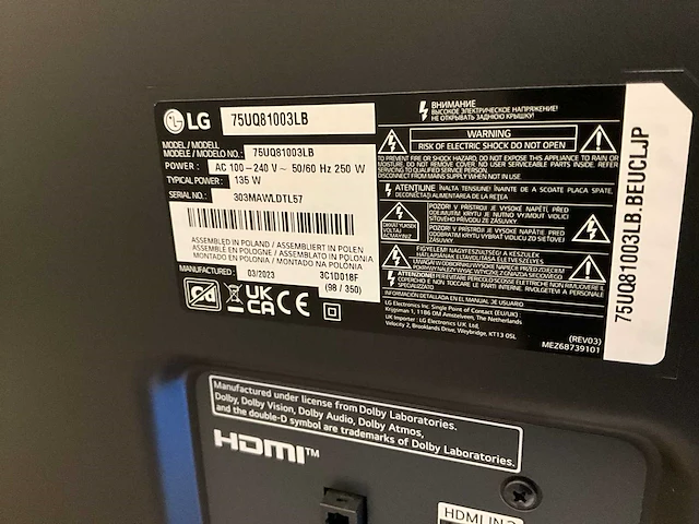 2023 lg 75uq81003lb televisie - afbeelding 4 van  6