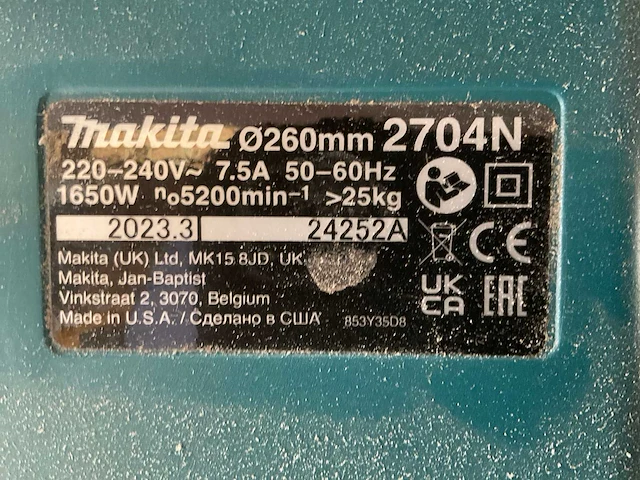 2023 makita 2704 n verrijdbare zaagtafel - afbeelding 7 van  7
