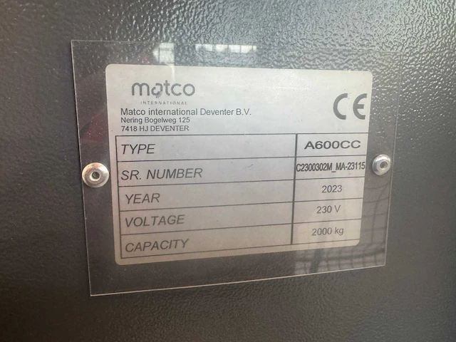 2023 matco a600cc pallet foliewikkelaar - afbeelding 10 van  18
