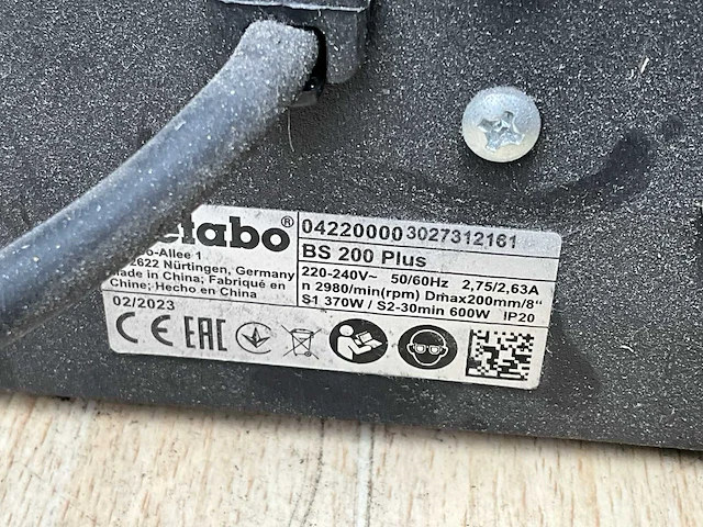 2023 metabo bs 200 plus combi bandslijpmachine - afbeelding 3 van  3