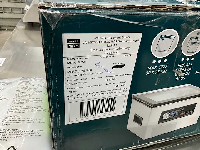 2023 metro gvs1200 vacuümmachine - afbeelding 5 van  7