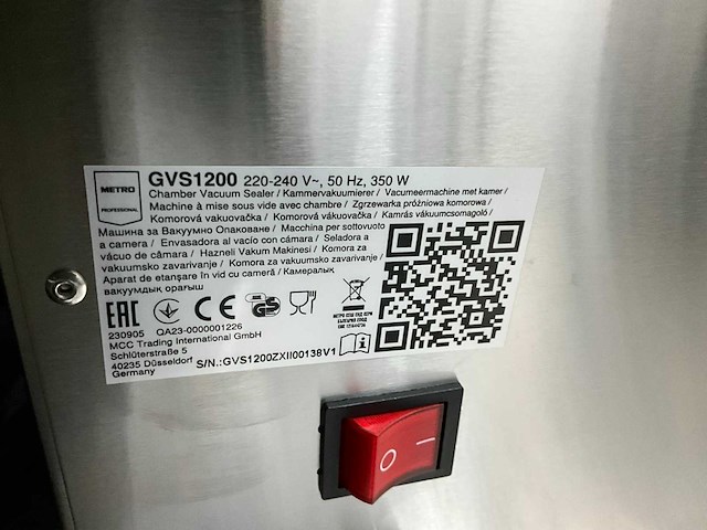 2023 metro gvs1200 vacuümmachine - afbeelding 7 van  7