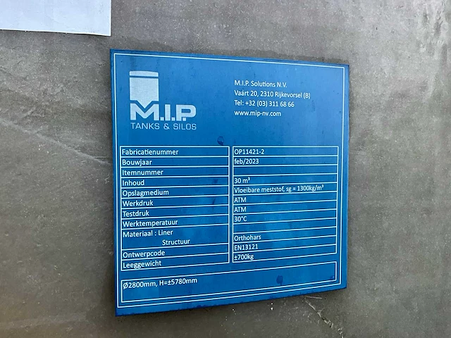 2023 m.i.p. verticale opslagtank “30m3” - afbeelding 5 van  5