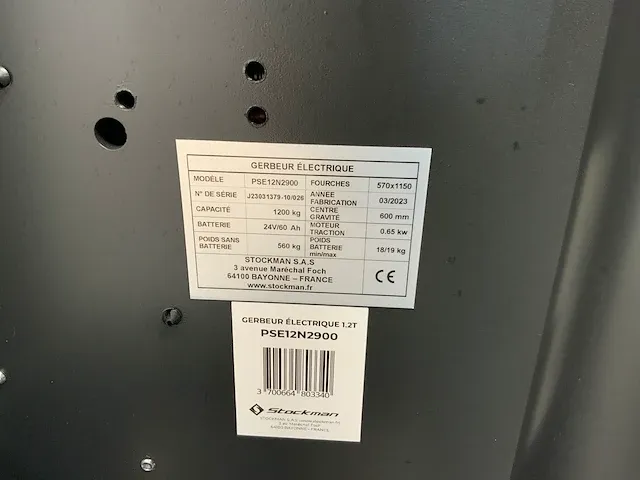 2023 noblelift pse12b29 elektrische stapelaar 2.9m - afbeelding 16 van  16