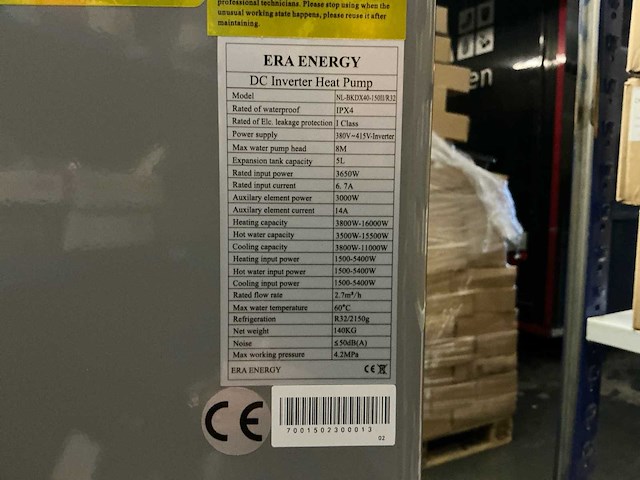 2023 nulite nl-bkdx50-200ii warmtepomp (4x) - afbeelding 5 van  9