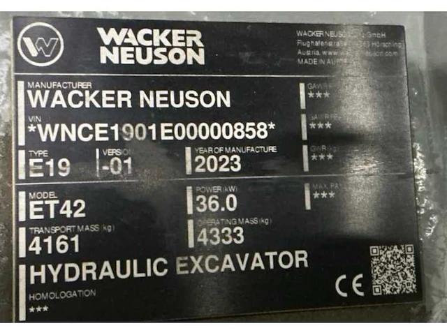 2023 ongebruikt wacker neuson et 42 minirups graafmachine - afbeelding 57 van  60