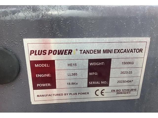 2023 plus power he15 minigraafmachine - afbeelding 34 van  38