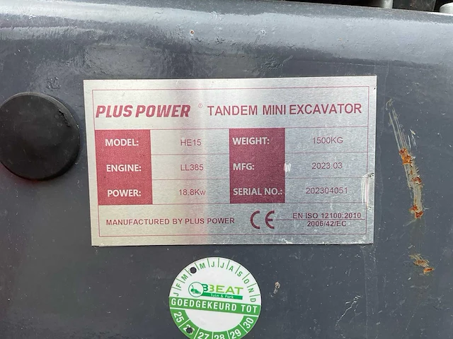 2023 plus power he15 minigraafmachine - afbeelding 10 van  19