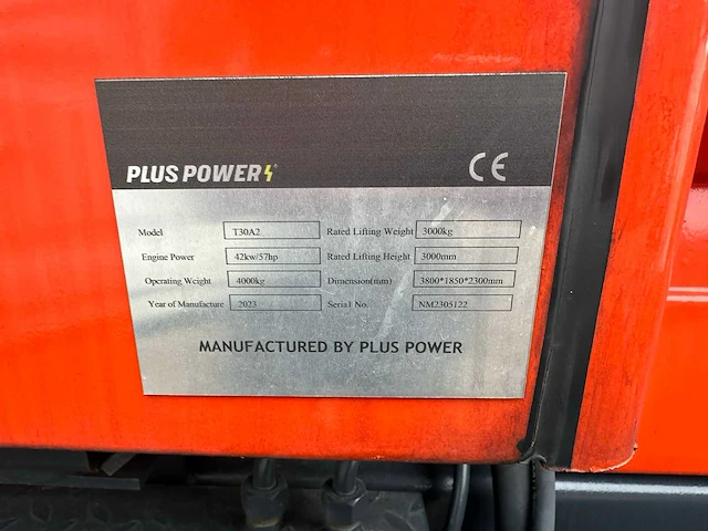 2023 plus power t30a2 vorkheftruck - afbeelding 25 van  26