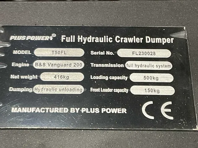 2023 plus power t50fl rupsdumper - afbeelding 13 van  21
