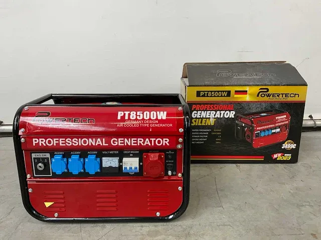 2023 powertech pt8500w stroomaggregaat - afbeelding 1 van  9
