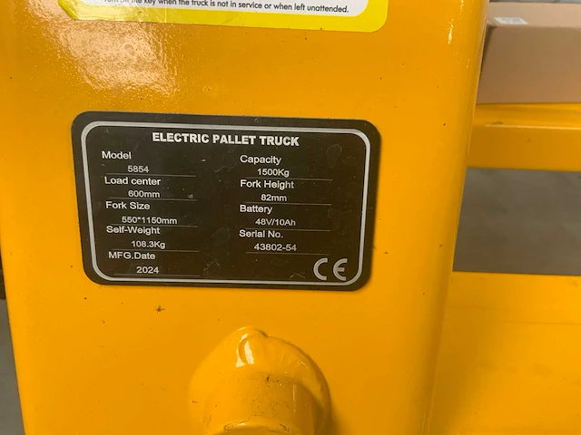 2023 rte 5854 elektrische palletwagen 1.5t - afbeelding 4 van  9