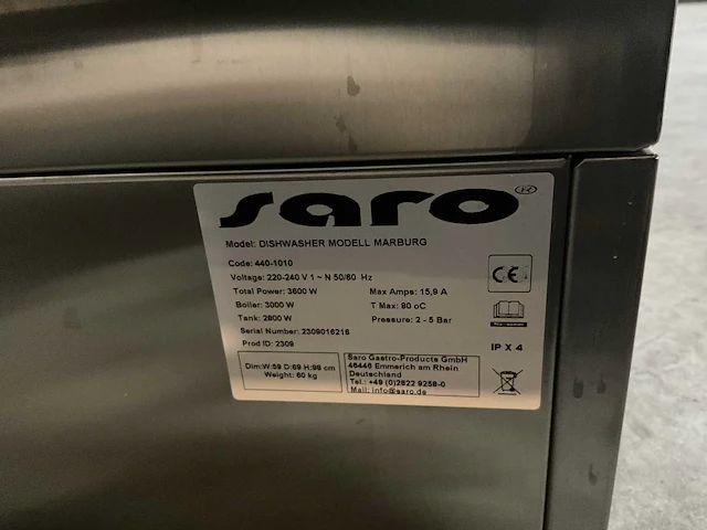 2023 saro marburg vaatwasmachine - afbeelding 4 van  6