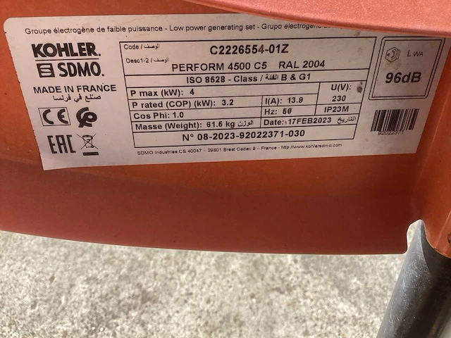 2023 sdmo perform 4500 c5 noodstroomaggregaat - afbeelding 5 van  5