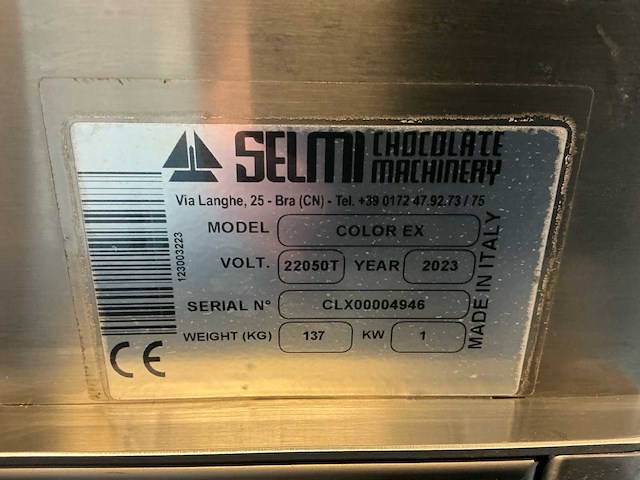 2023 selmi color ex chocolade tempereermachine - afbeelding 16 van  16