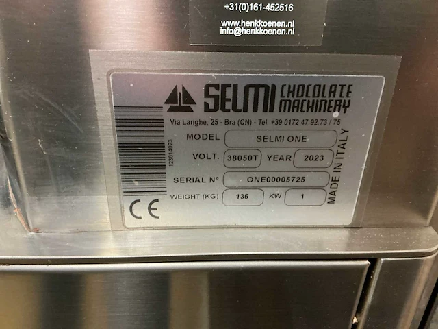 2023 selmi one chocolade tempereermachine - afbeelding 4 van  6