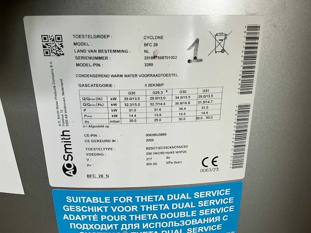 2023 smith cyclone iii bfc28 condenserende hoog renedements boiler - afbeelding 8 van  8