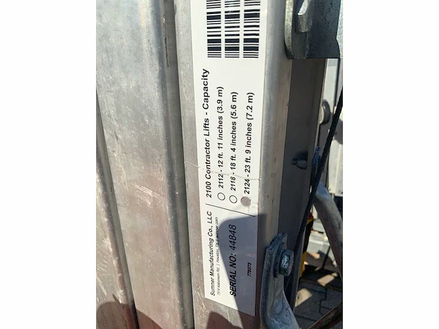 2023 sumner manufacturing 2124 materiaallift / kanaallift - afbeelding 4 van  4