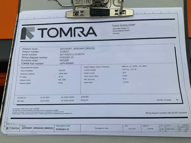 2023 tomra/banzo optische recycling sorteermachine - afbeelding 20 van  83