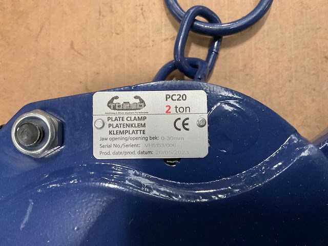 2023 torso pc20 platenklem - afbeelding 3 van  3