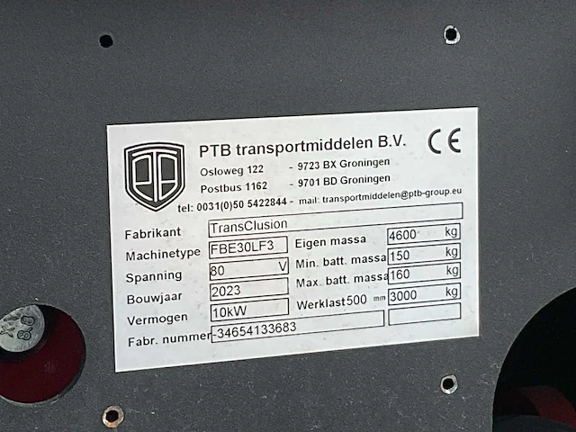 2023 transclusion fbe30lf3 vorkheftruck - afbeelding 14 van  22