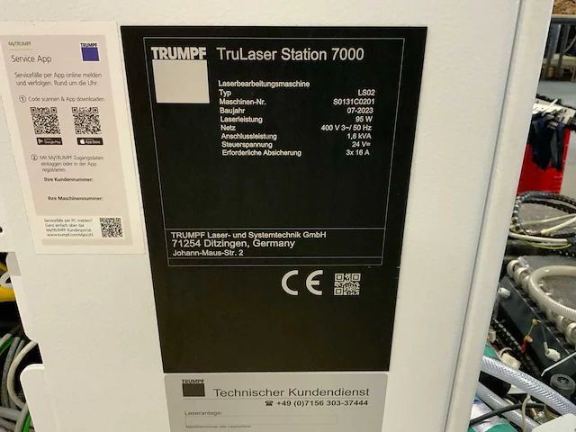 2023 trumpf trulaser station 7000 ls02 lasersnijstation - afbeelding 9 van  12