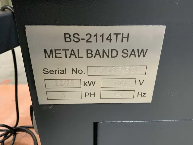 2023 ttmc bs-2114th bandzaagmachine - afbeelding 10 van  16