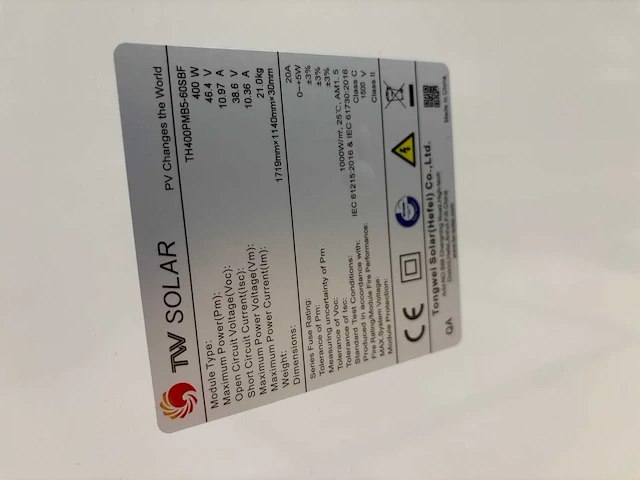 2023 tw solar 400wp full black zonnepaneel (36x) - afbeelding 3 van  5