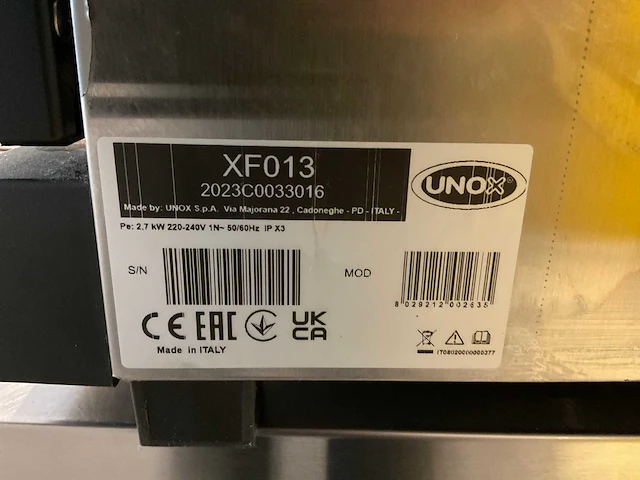 2023 unox lisa xf013 oven - afbeelding 7 van  7