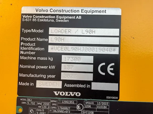 2023 volvo l90h shovel - afbeelding 10 van  35