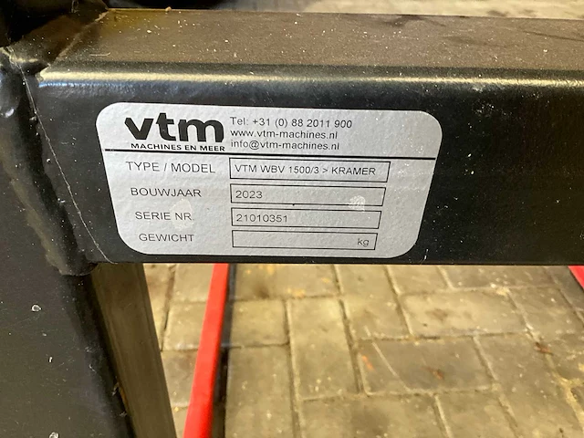 2023 vtm wbv 1500/3 strovork - afbeelding 5 van  5