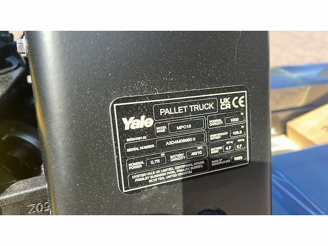 2023 yale mpc15 elektrische palletwagen - afbeelding 3 van  4