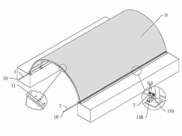 2024 - easy-going - 2024 - (6x12x2 meter) - shelter overkapping / tent tussen 2 containers c2040 - afbeelding 10 van  17