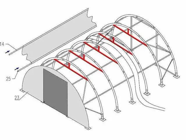 2024 - easygoing - (12x9,15x4,50 meter) - garage tent / opslag shelter 304015r - afbeelding 6 van  10