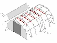 2024 - easygoing - (12x9,15x4,50 meter) - garage tent / opslag shelter 304015r - afbeelding 6 van  10